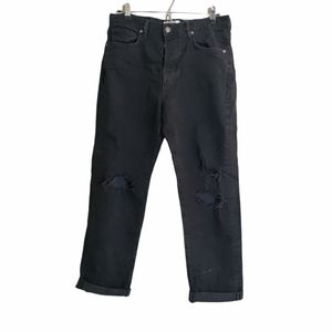 We The Free people Jean women's size 28 Ripped High Rise rigid Gently Used